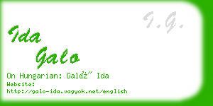 ida galo business card